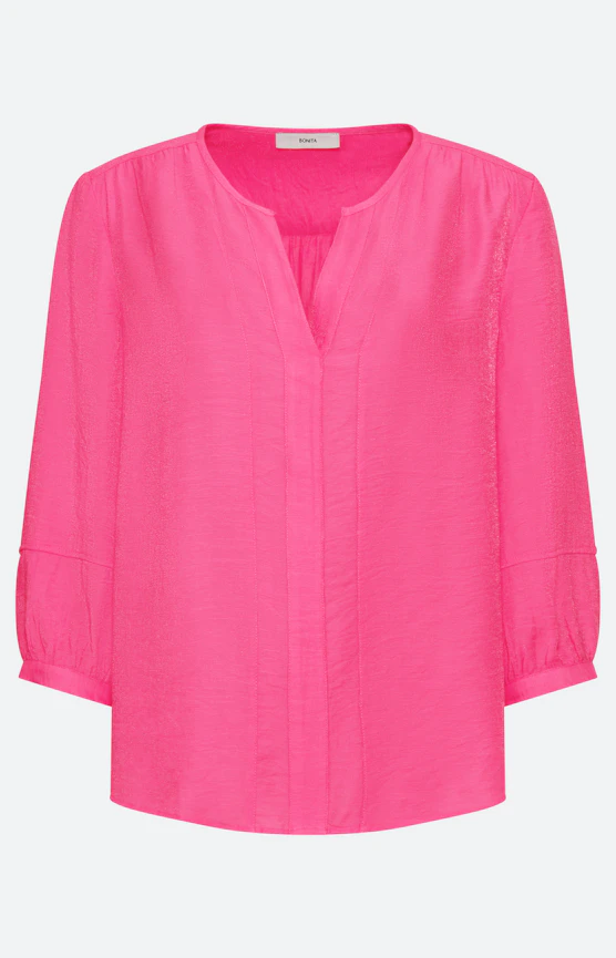 Bluse mit feiner Struktur, pink