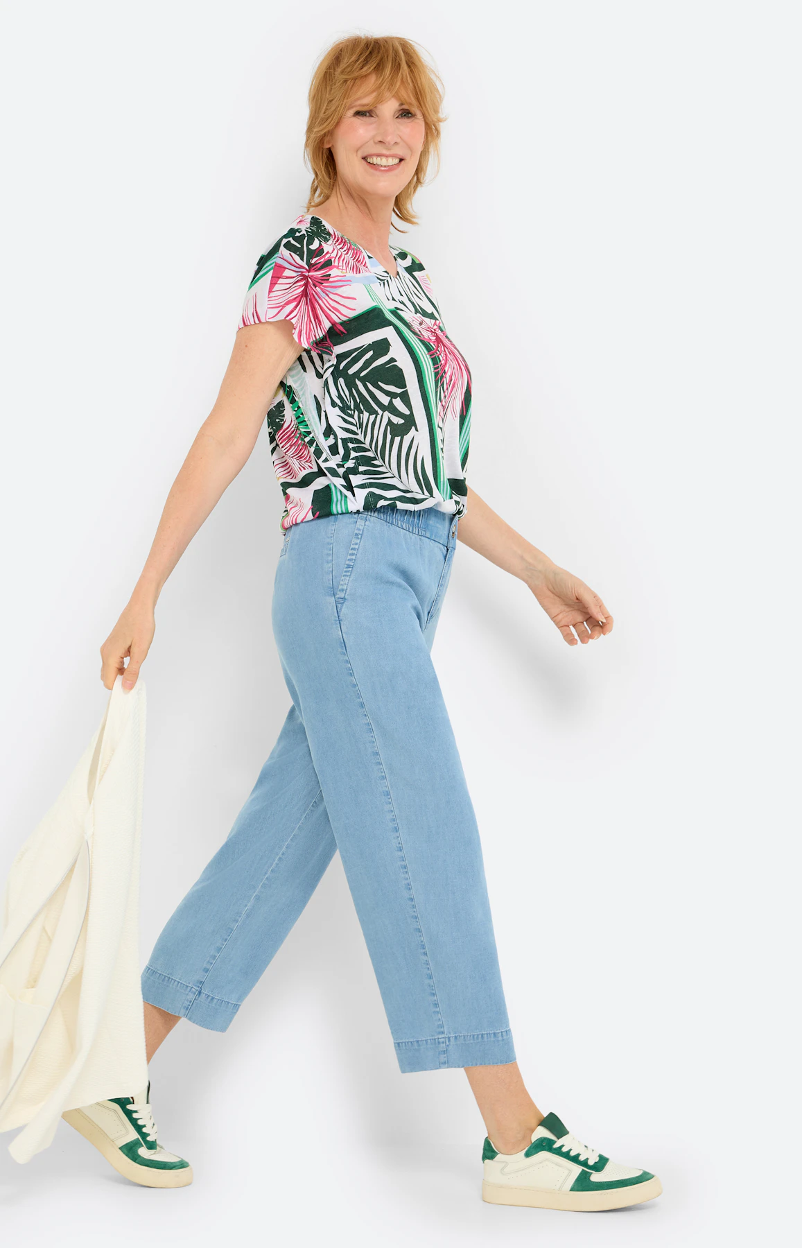 Culotte in jeans-look 24 inch, mid blue
