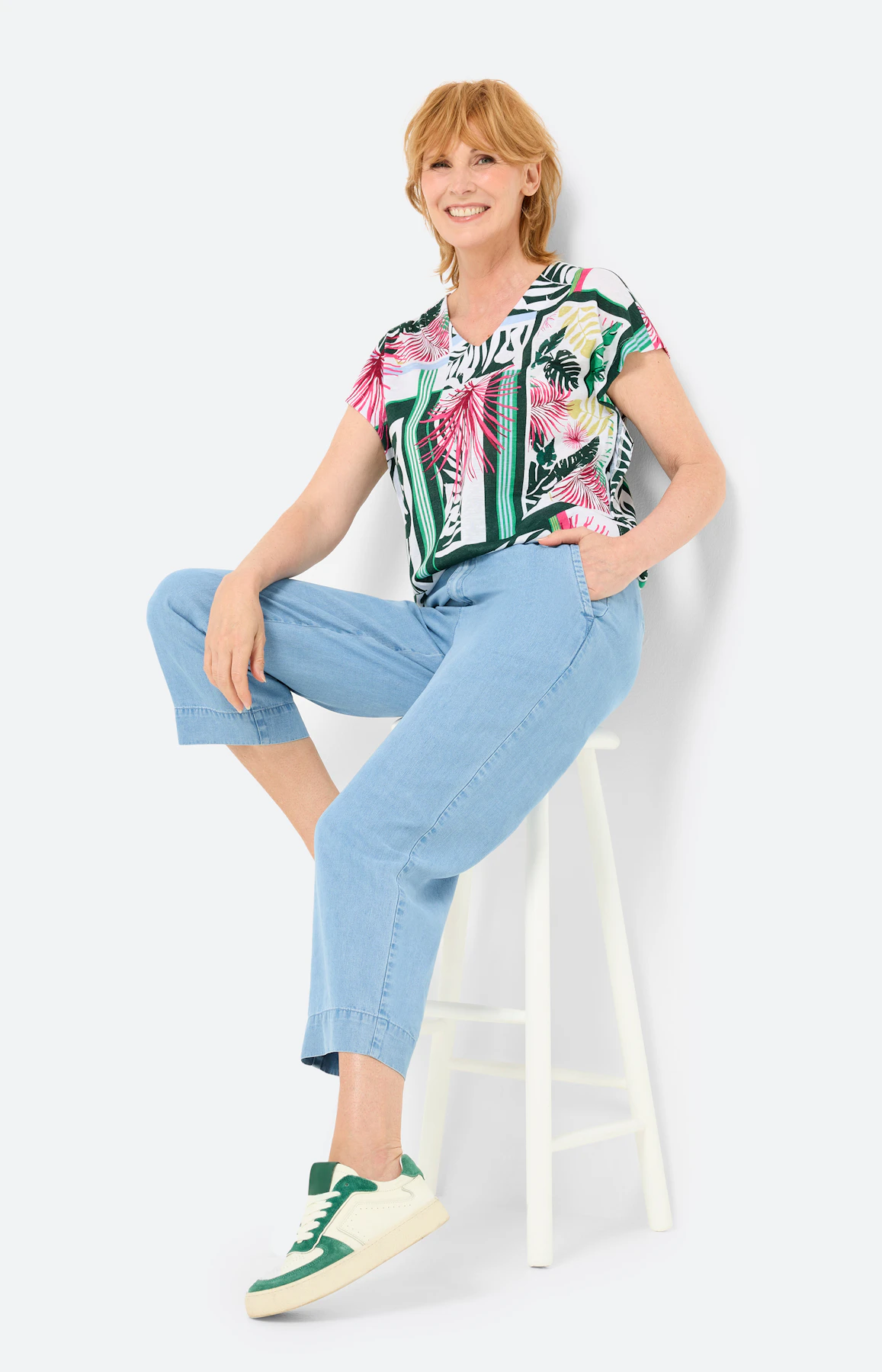 Culotte in jeans-look 24 inch, mid blue