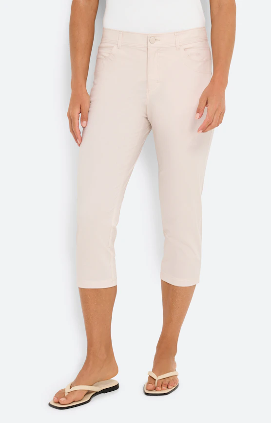 Caprihose aus Papertouch, sand