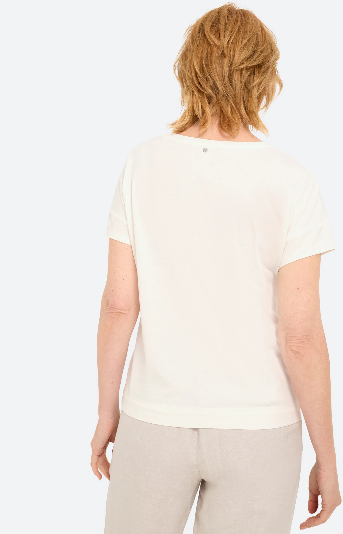 Shirt met borduursel en pailletten, wit
