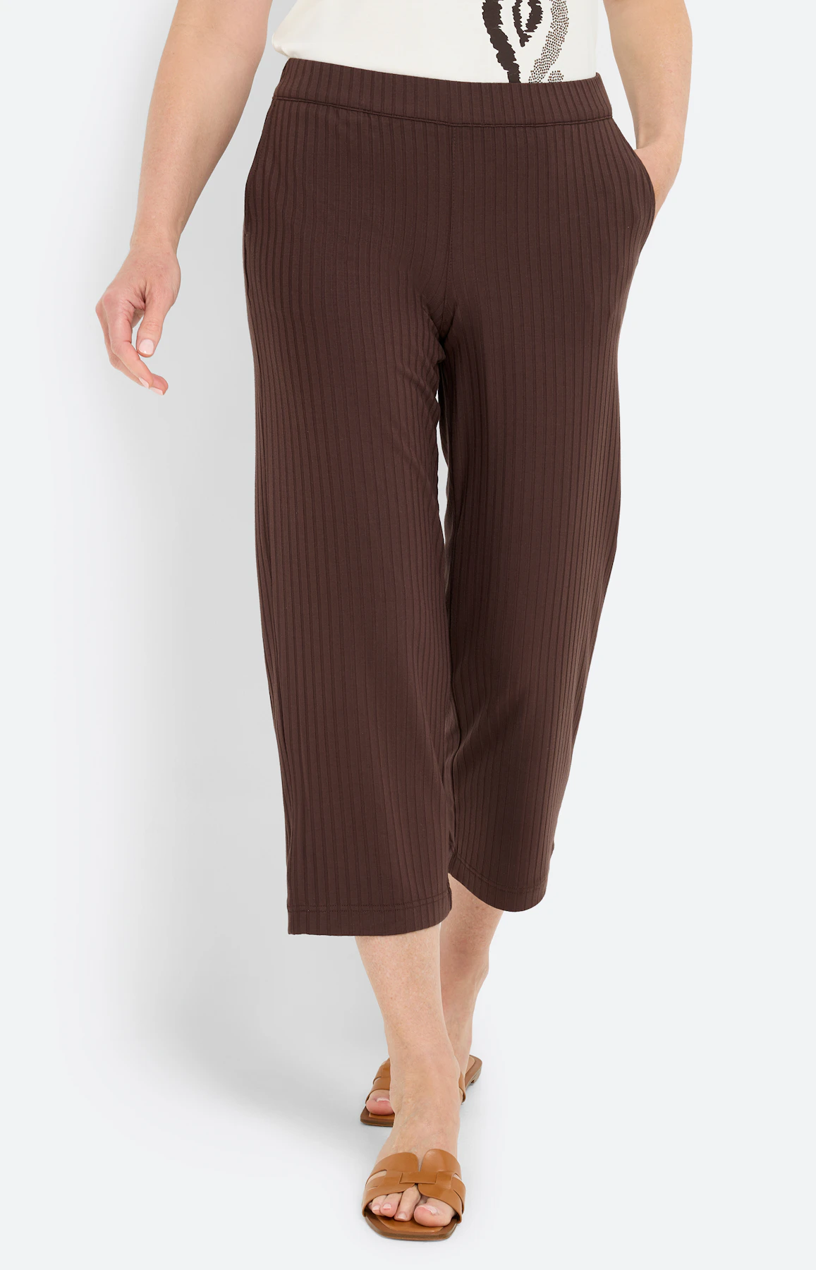 Culotte mit Stretchbund 24Inch, braun