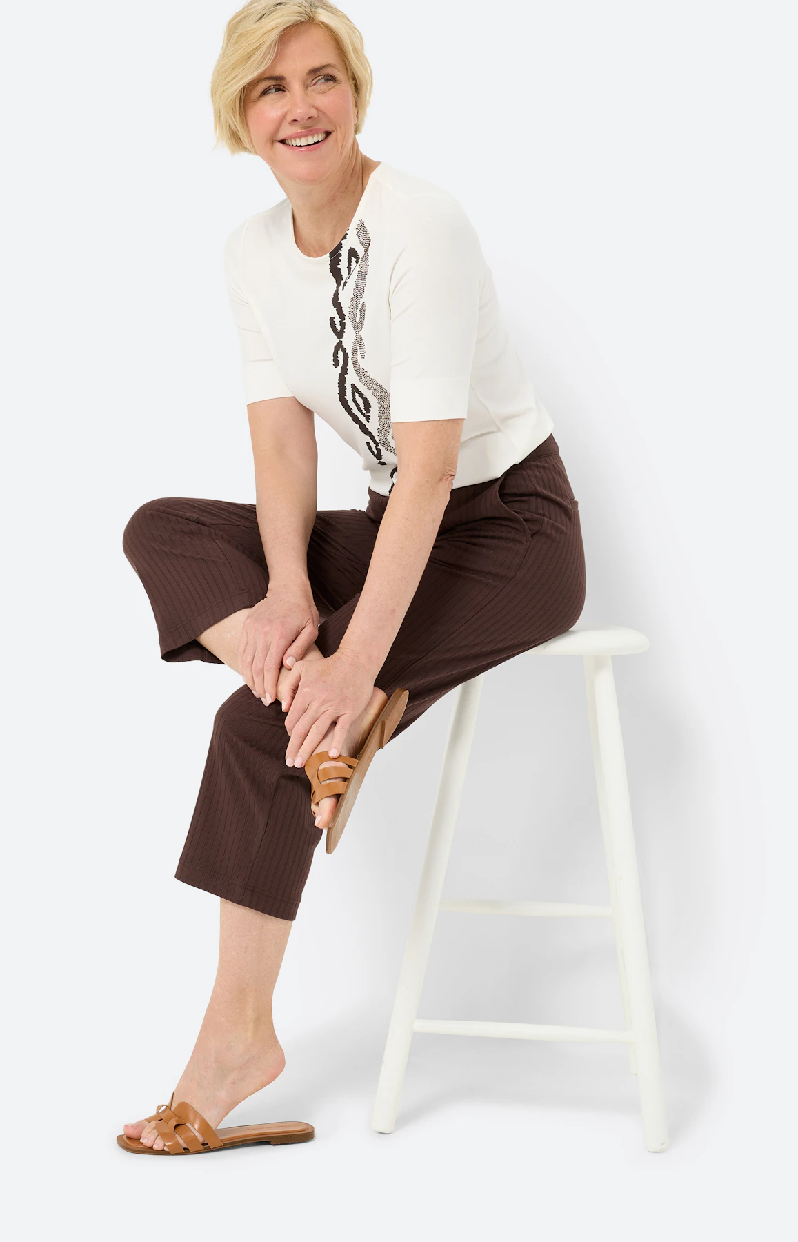 Culotte mit Stretchbund 24Inch, braun