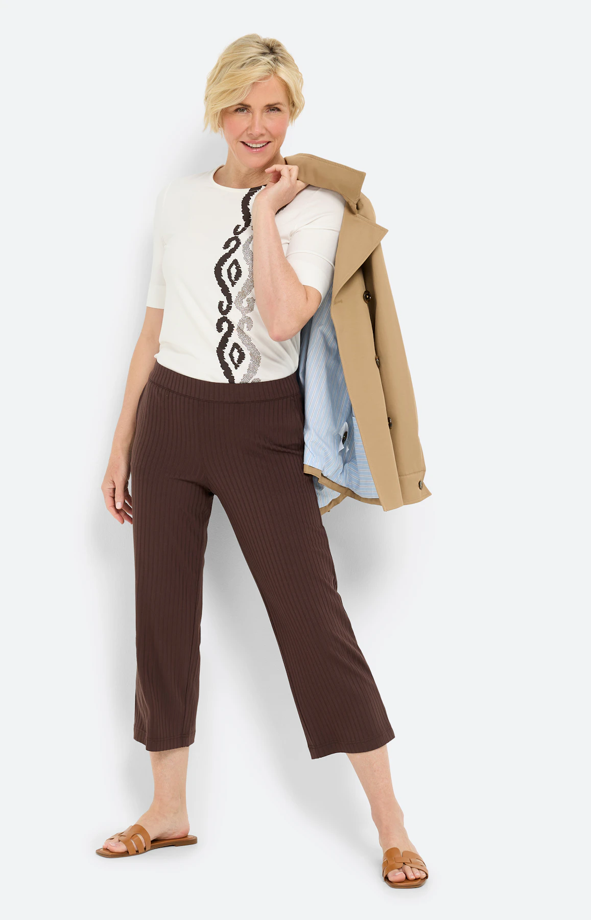Culotte mit Stretchbund 24Inch, braun