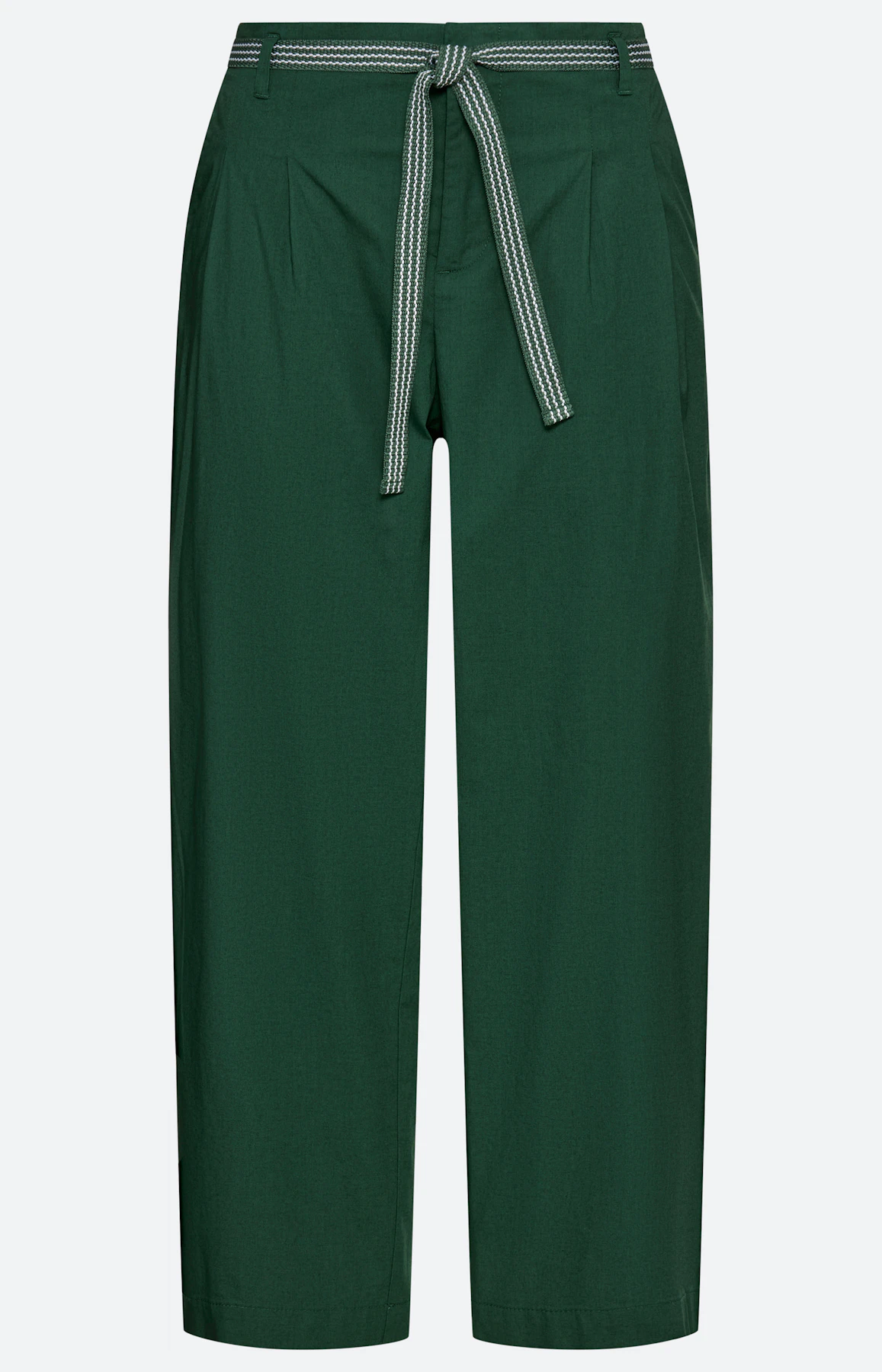 Broek met bandplooi 24 inch, dennengroen