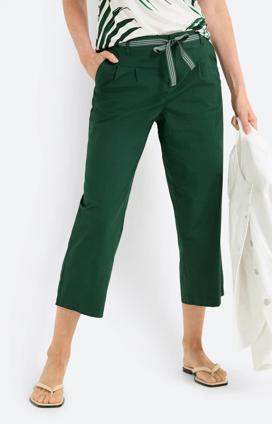 Hose mit Bundfalten 24Inch, kieferngrün