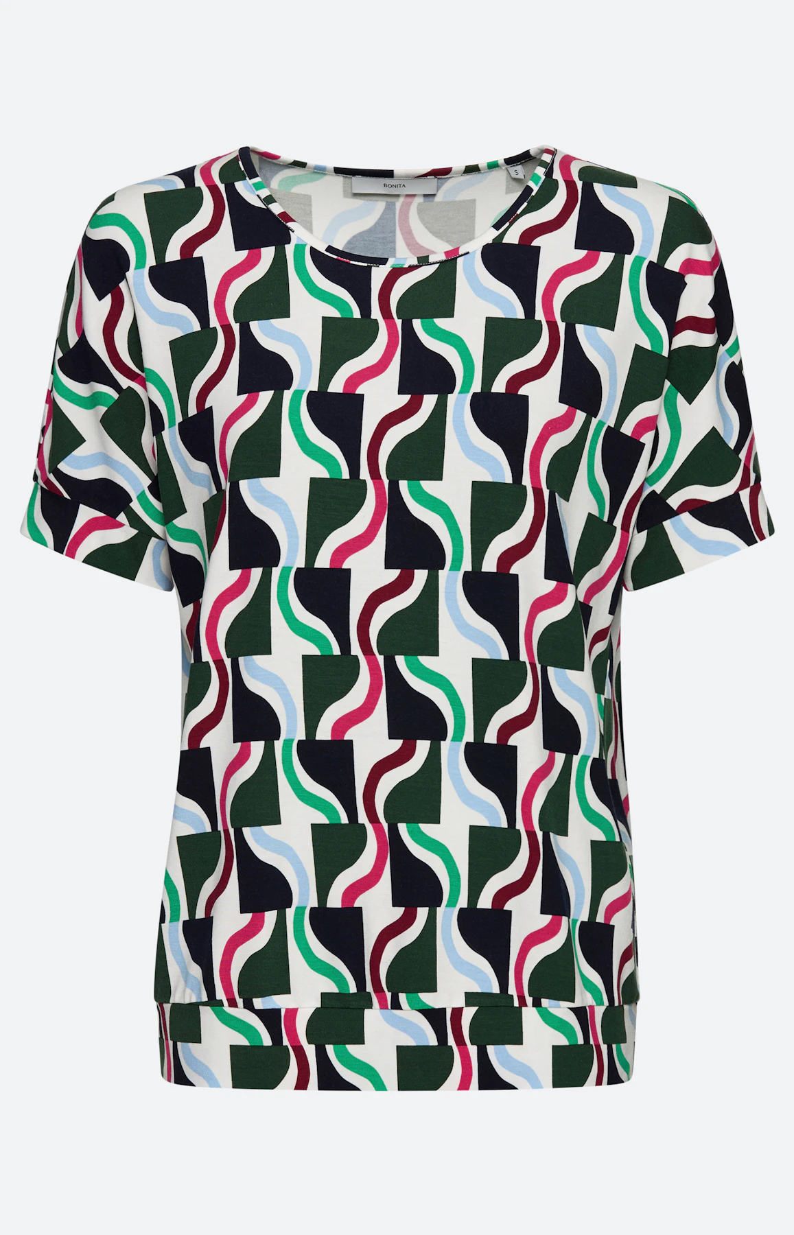 T-shirt met all-over-print, multicolour