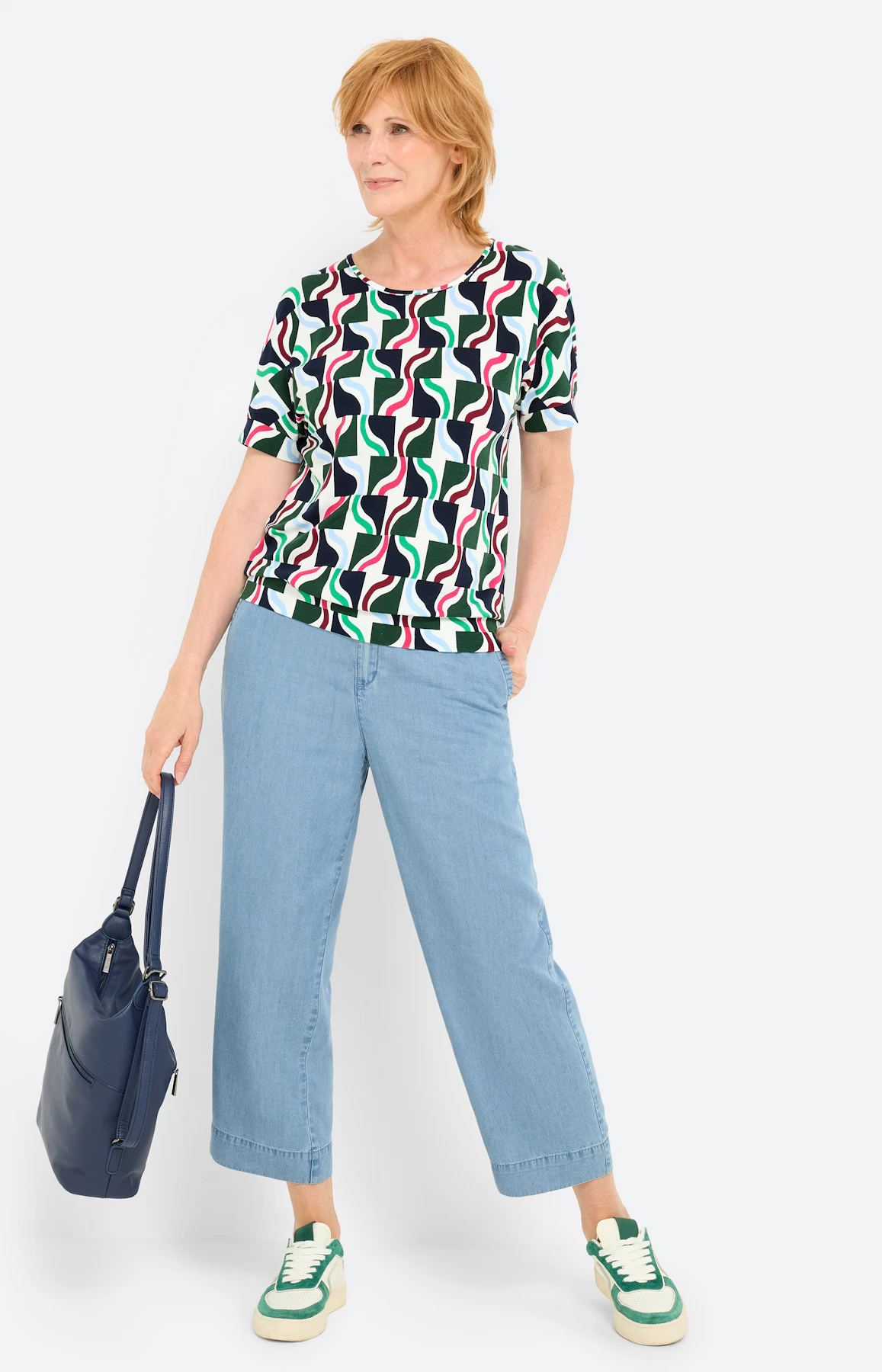 T-shirt met all-over-print, multicolour