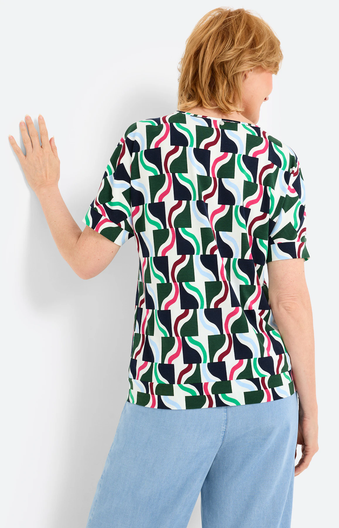 T-shirt met all-over-print, multicolour