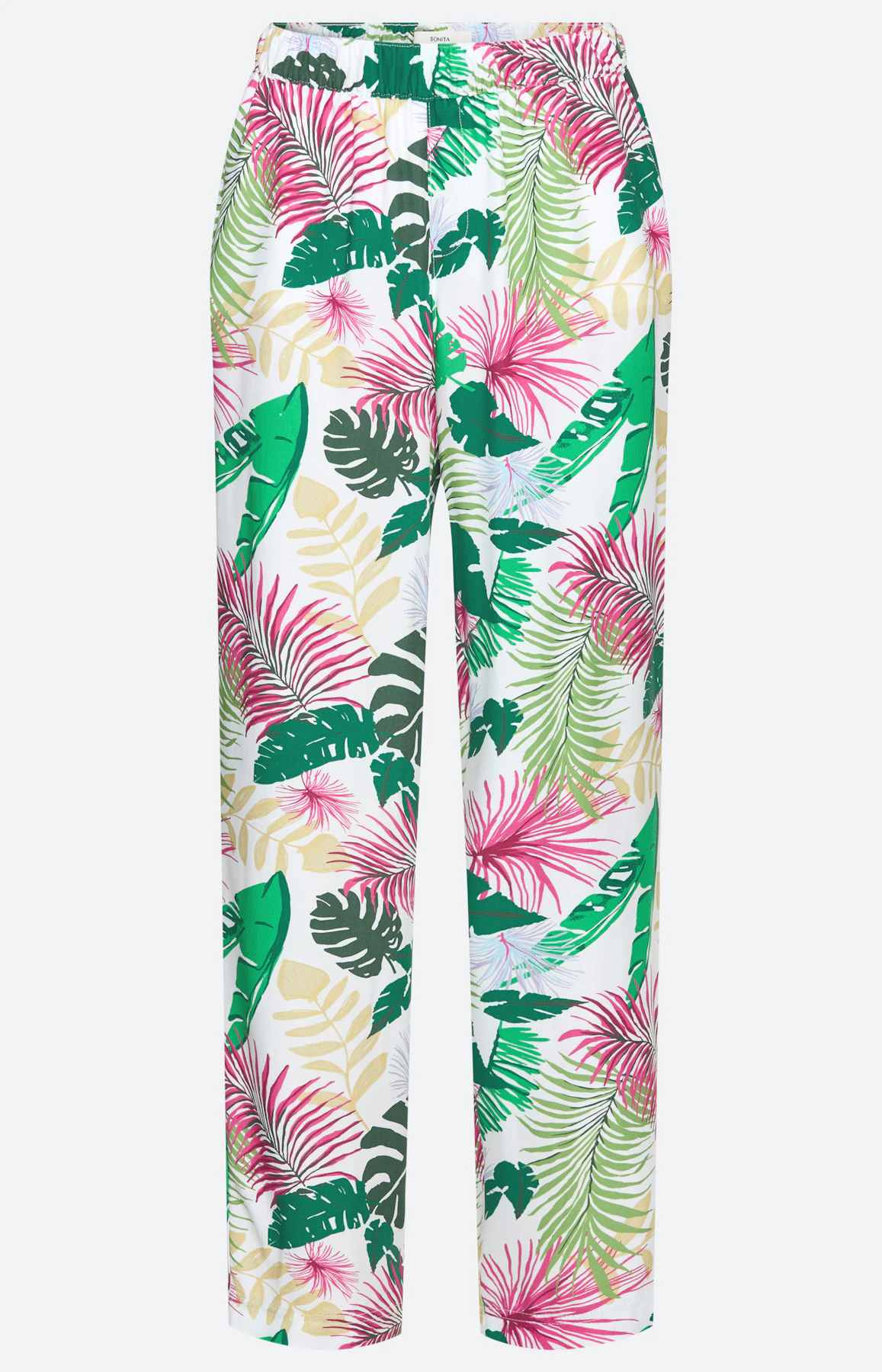 Marlene-broek met tropical-print, pink