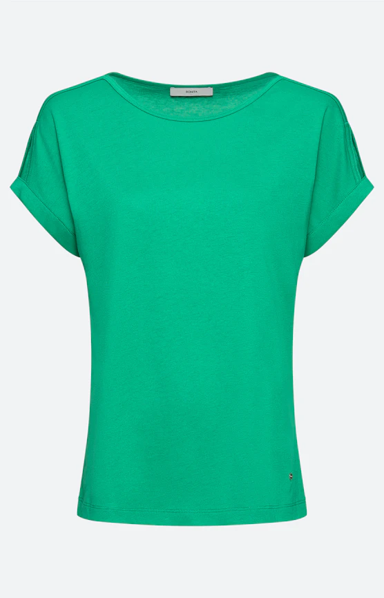 T-shirt met split in de mouwen, felgroen