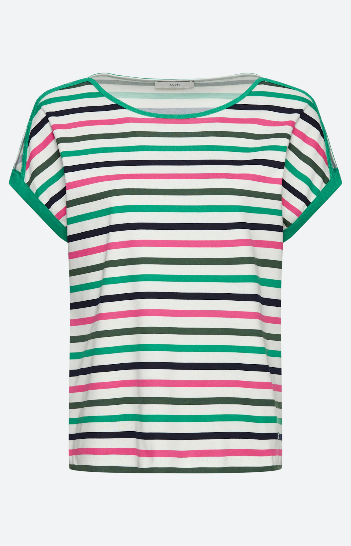 T-shirt met split in de mouwen, wit
