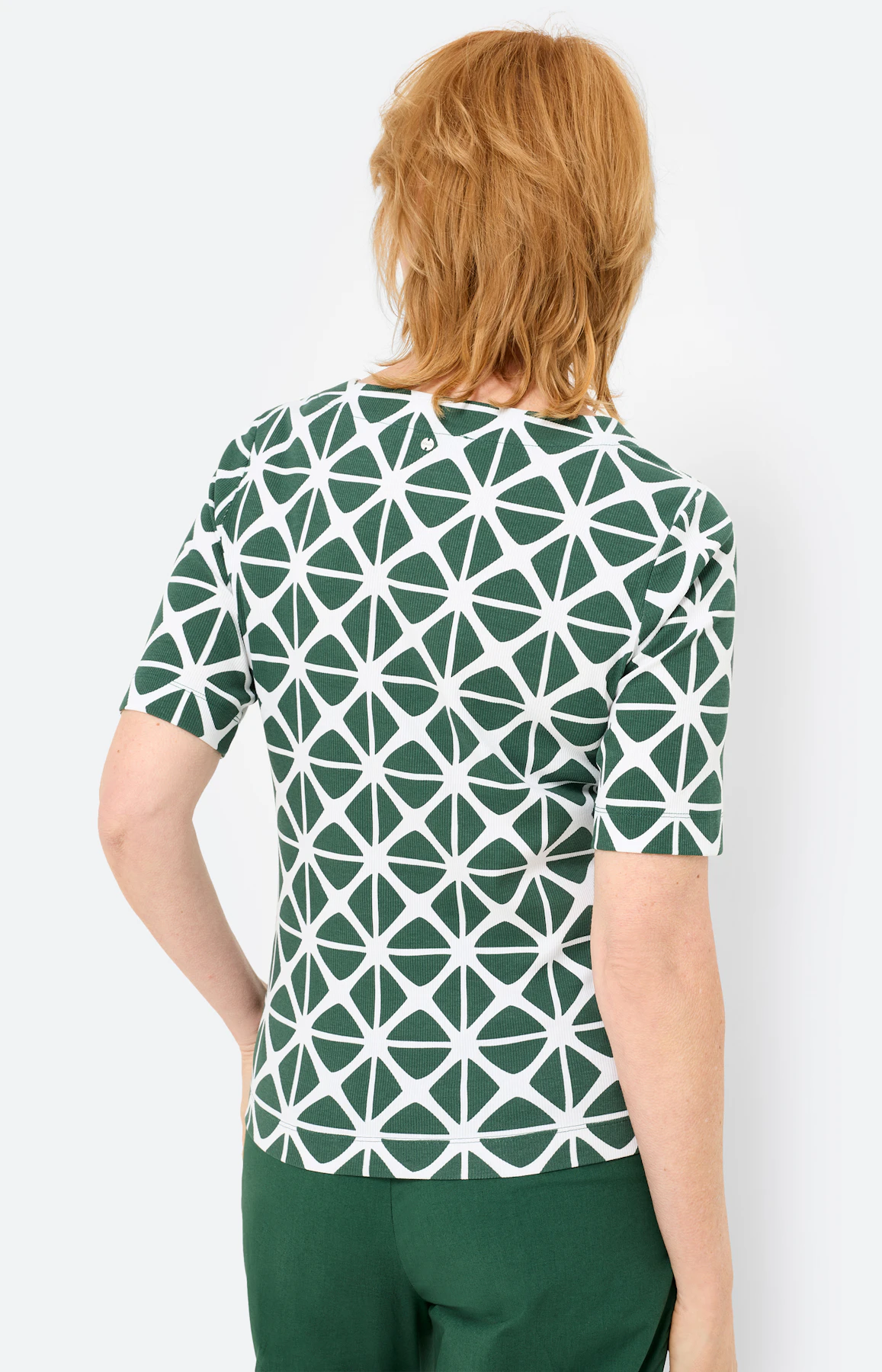 T-shirt met grafische print, dennengroen