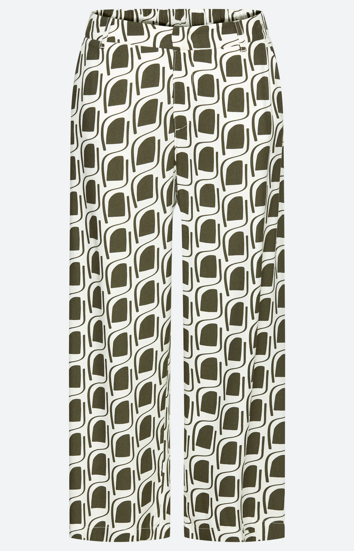 Culotte met grafische print, diepgroen