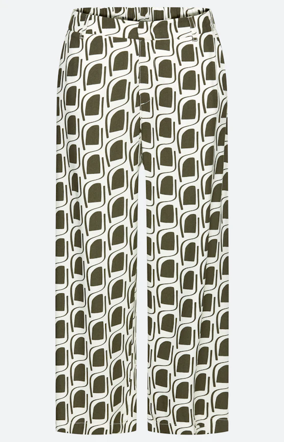 Culotte mit Grafik-Print, tiefgrün