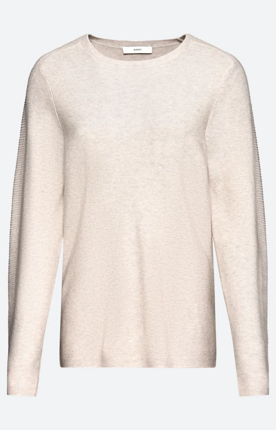 Pullover im Linksstrick, stone