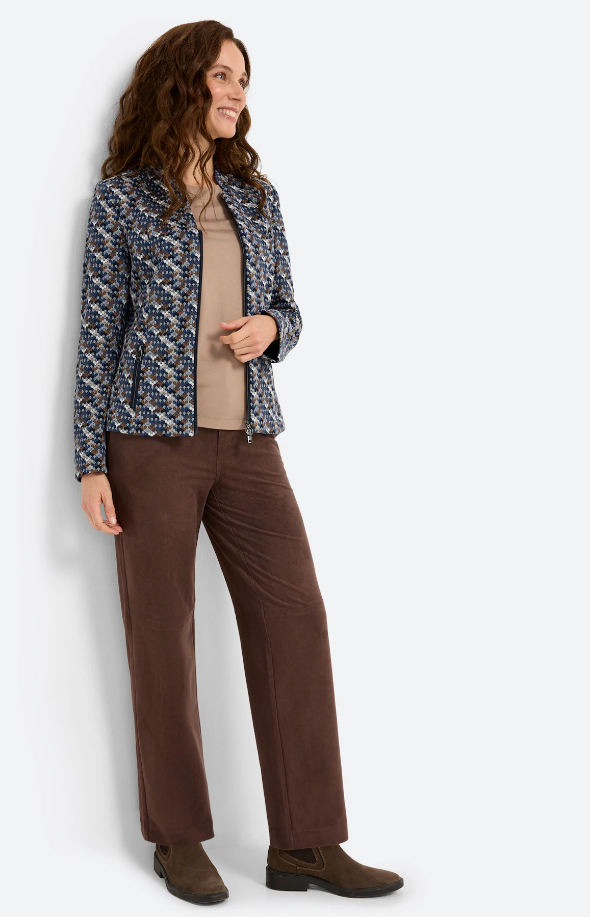 Blazer met structuur, navy