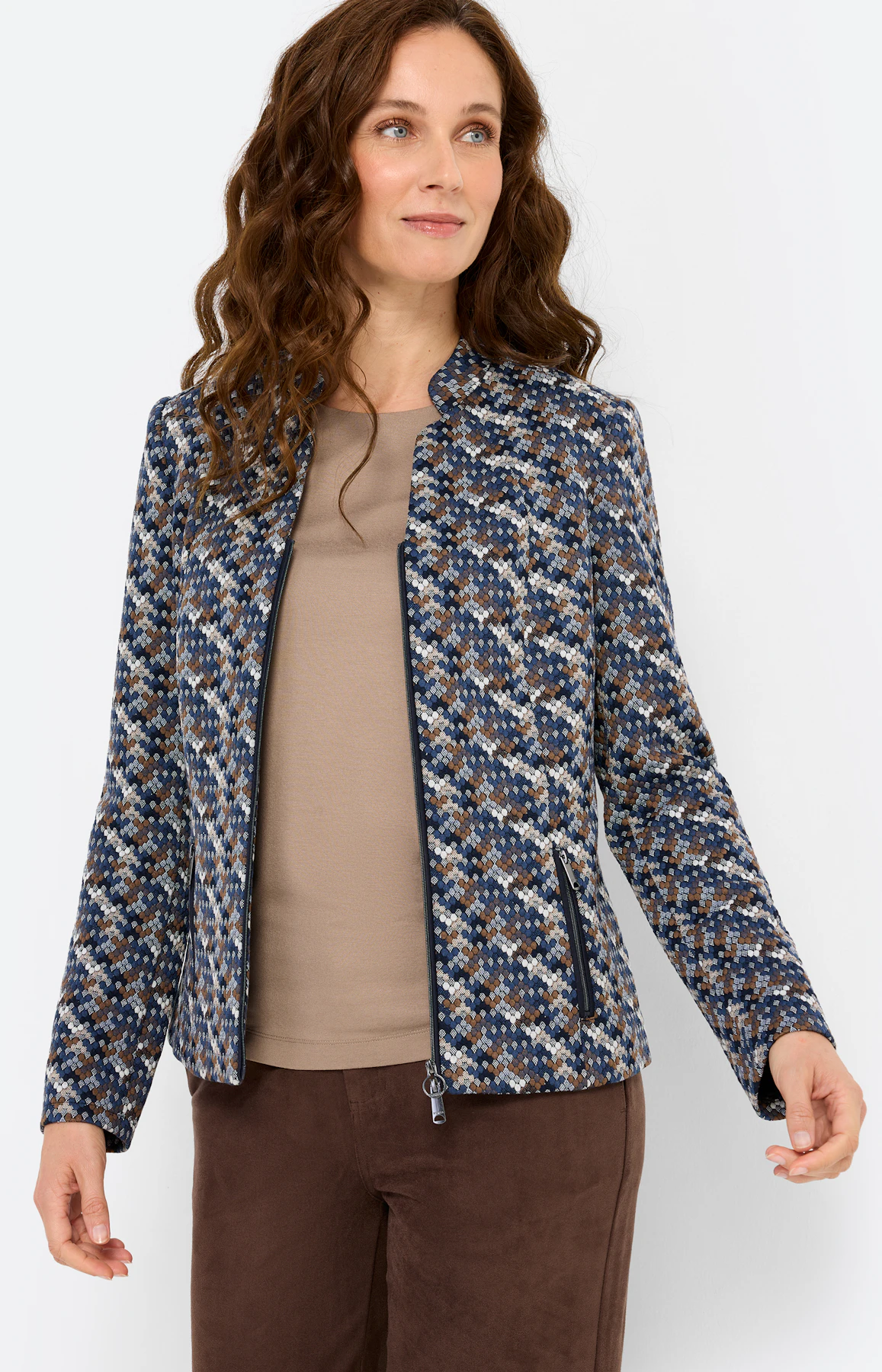 Blazer met structuur, navy