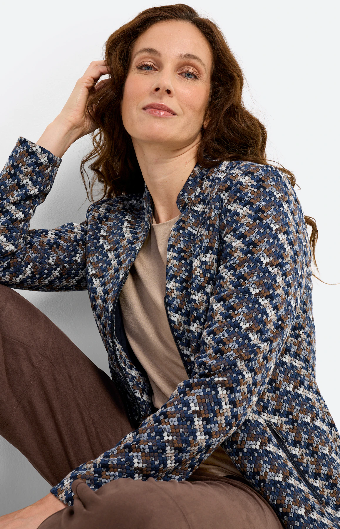 Blazer met structuur, navy