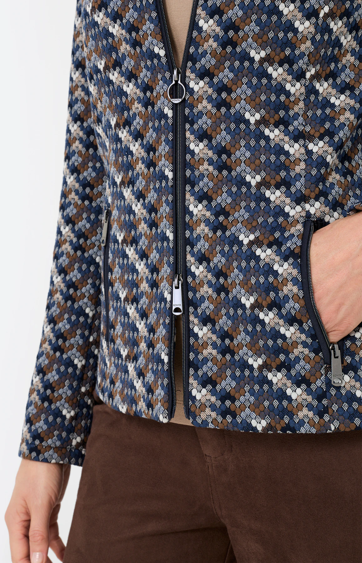 Blazer met structuur, navy