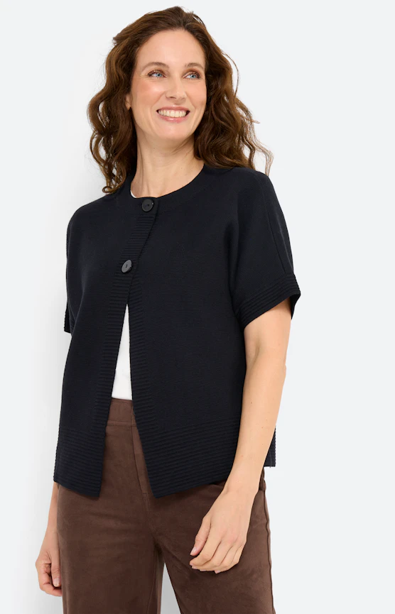Cardigan in cape-design, navy