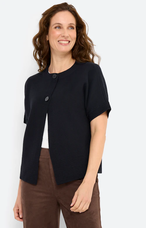 Cardigan in cape-design, navy