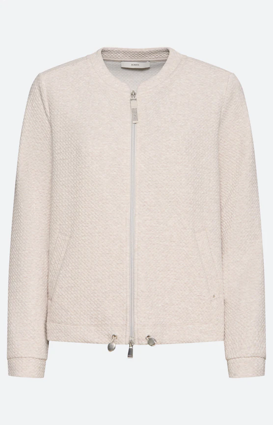 Sweatjacke im Blouson-Stil, stone