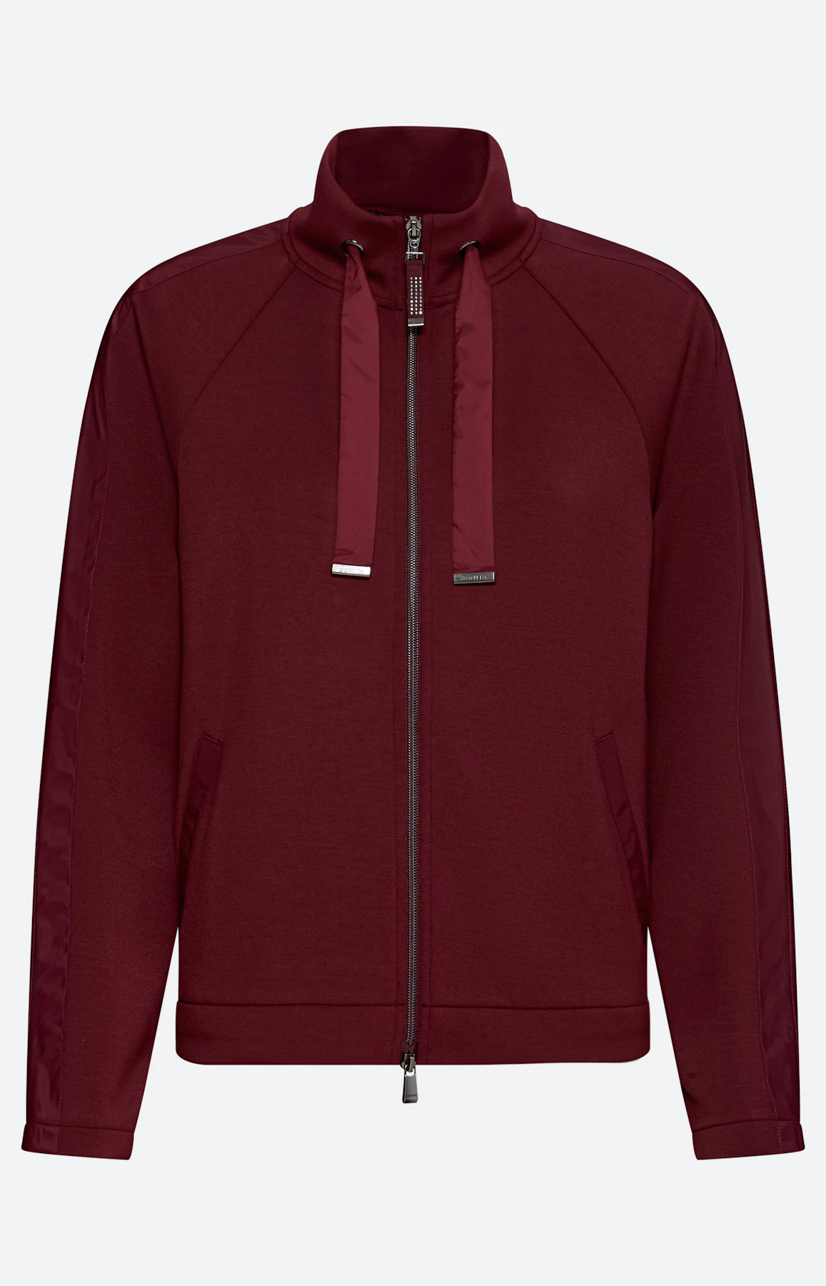 Sweatvest met kraag, bordeaux