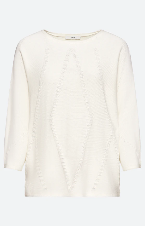 Pullover mit Struktur, weiß