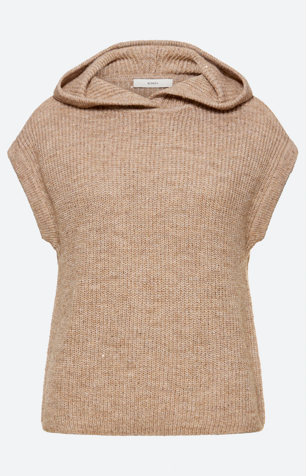 Slip-over met pailletten, lichtbruin