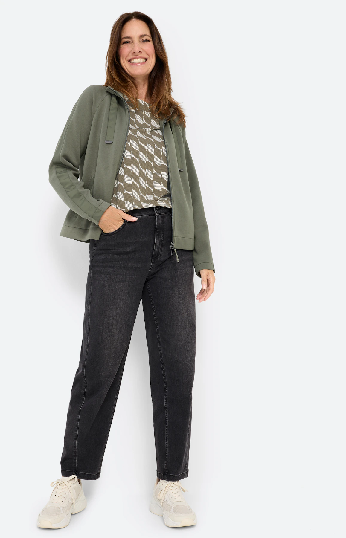 Barrel jeans 28 inch, donkergrijs