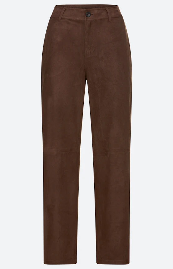 Hose in Veloursoptik 30Inch, dunkelbraun
