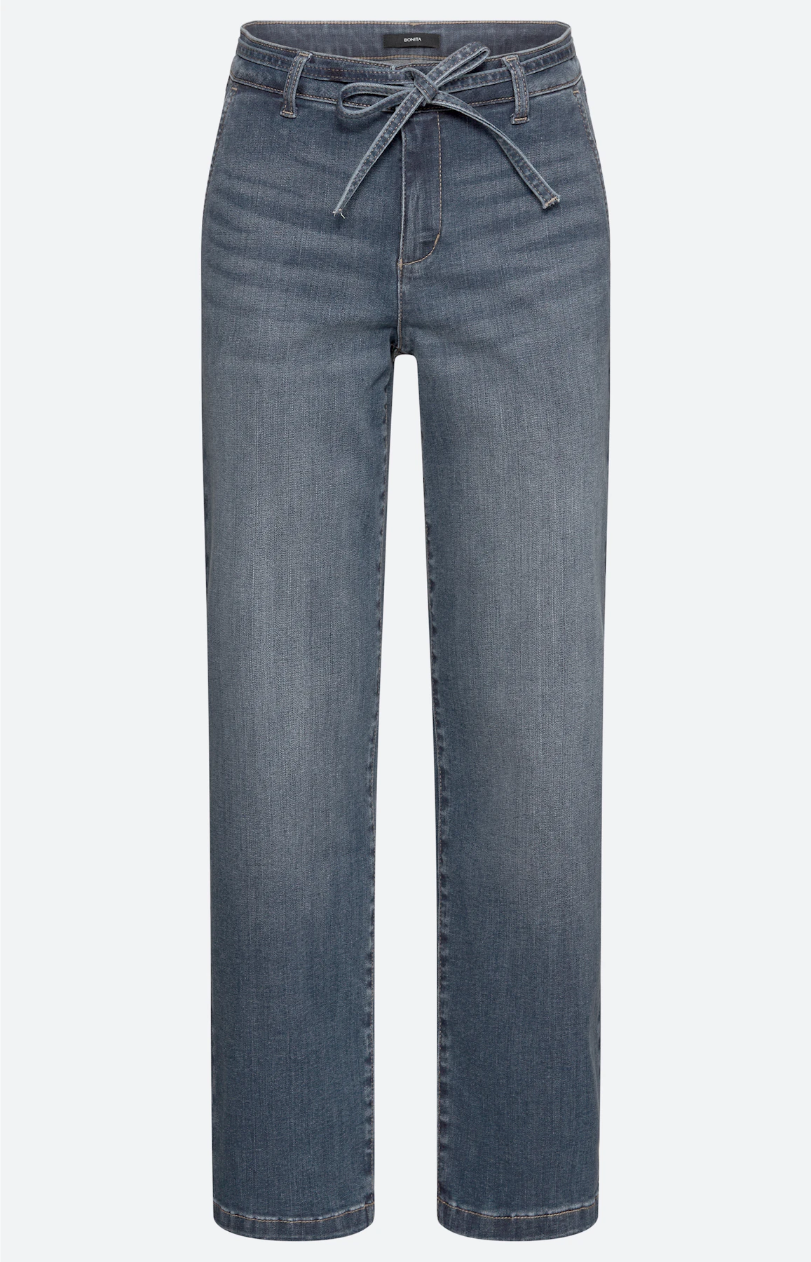 Jeans, wijde pijpen 30 inch, mid stone