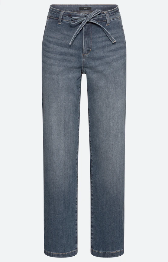 Jeans, wijde pijpen 30 inch, mid stone