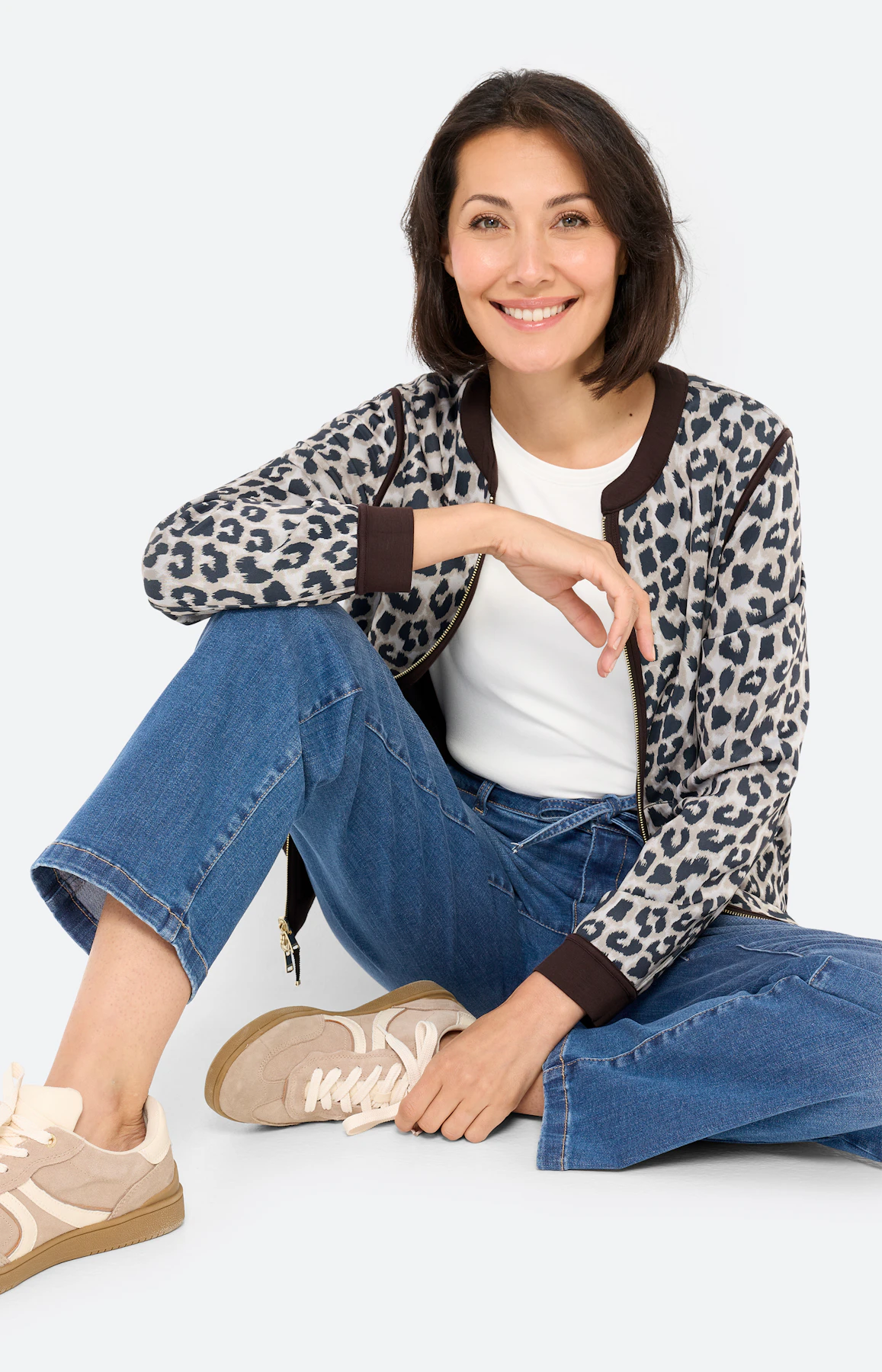 Jeans, wijde pijpen 30 inch, mid stone