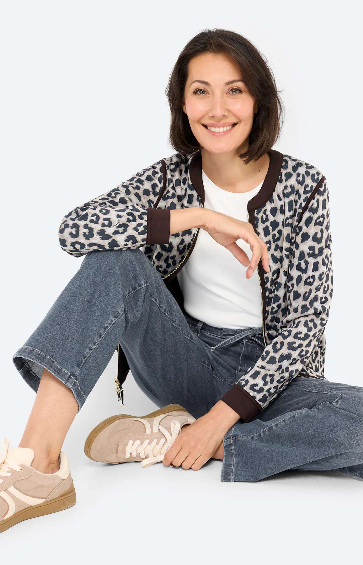 Jeans, wijde pijpen 30 inch, mid stone