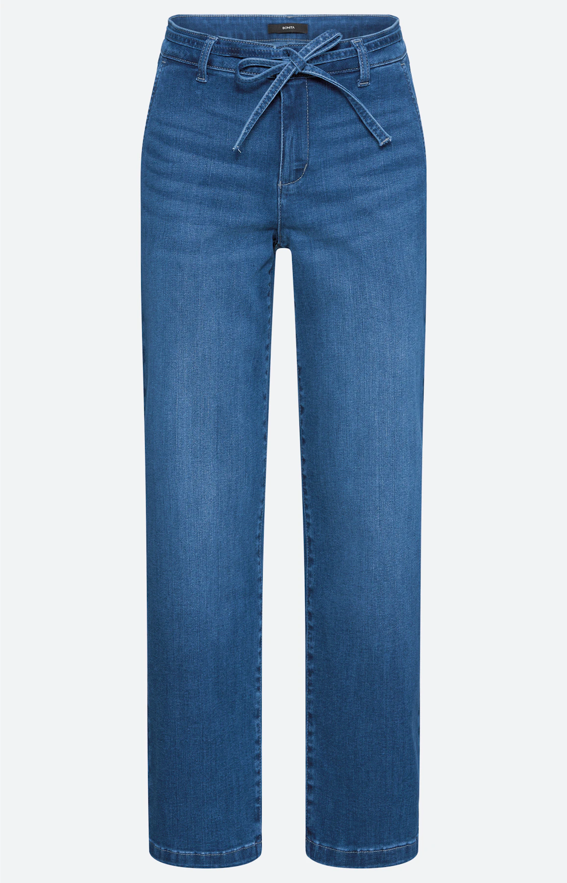 Jeans, wijde pijpen 30 inch, mid stone