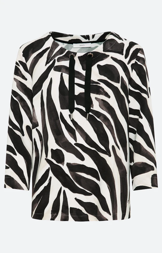 Sweatshirt mit Zebramuster, braun