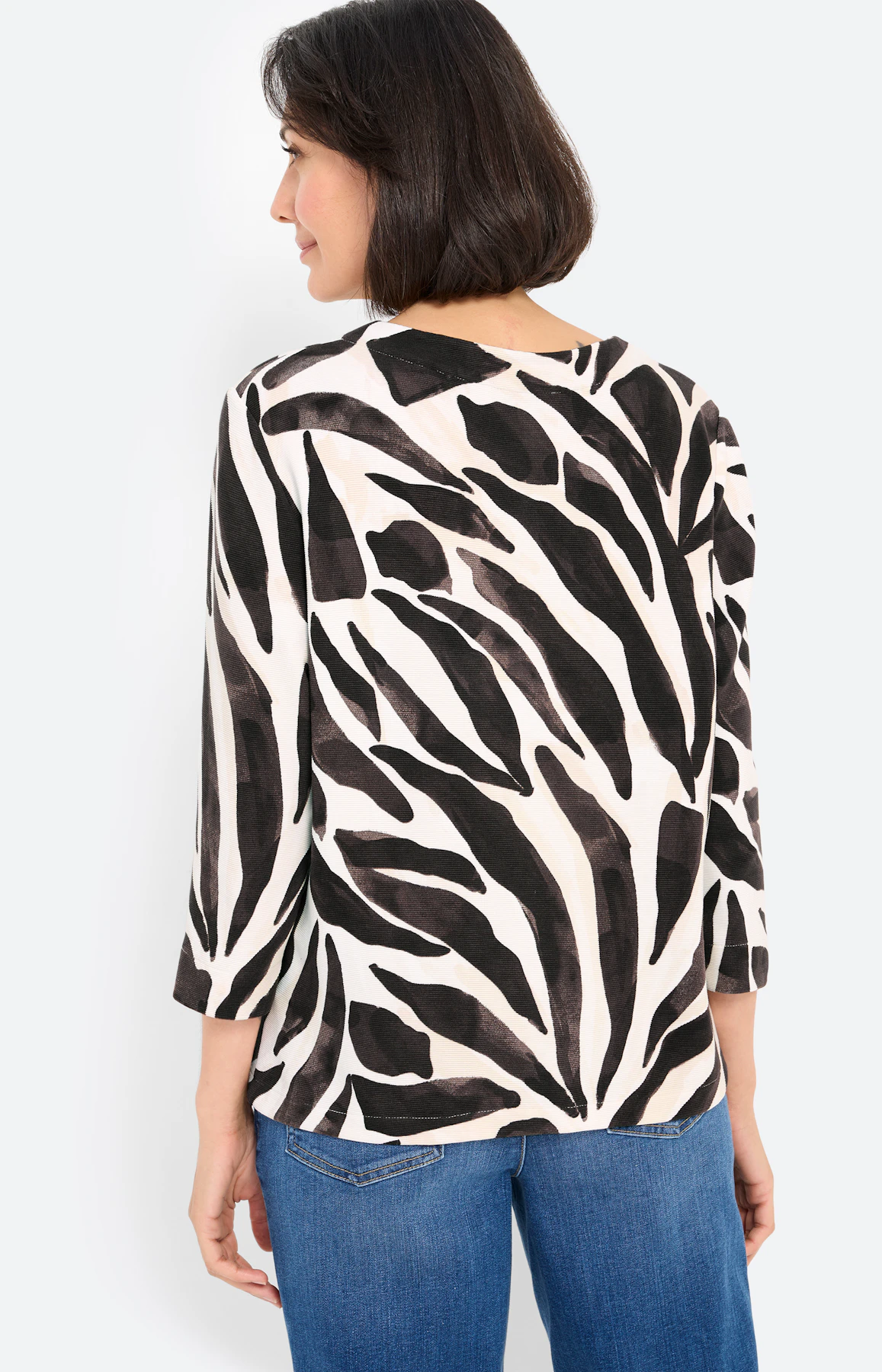 Sweatshirt met zebramotief, bruin