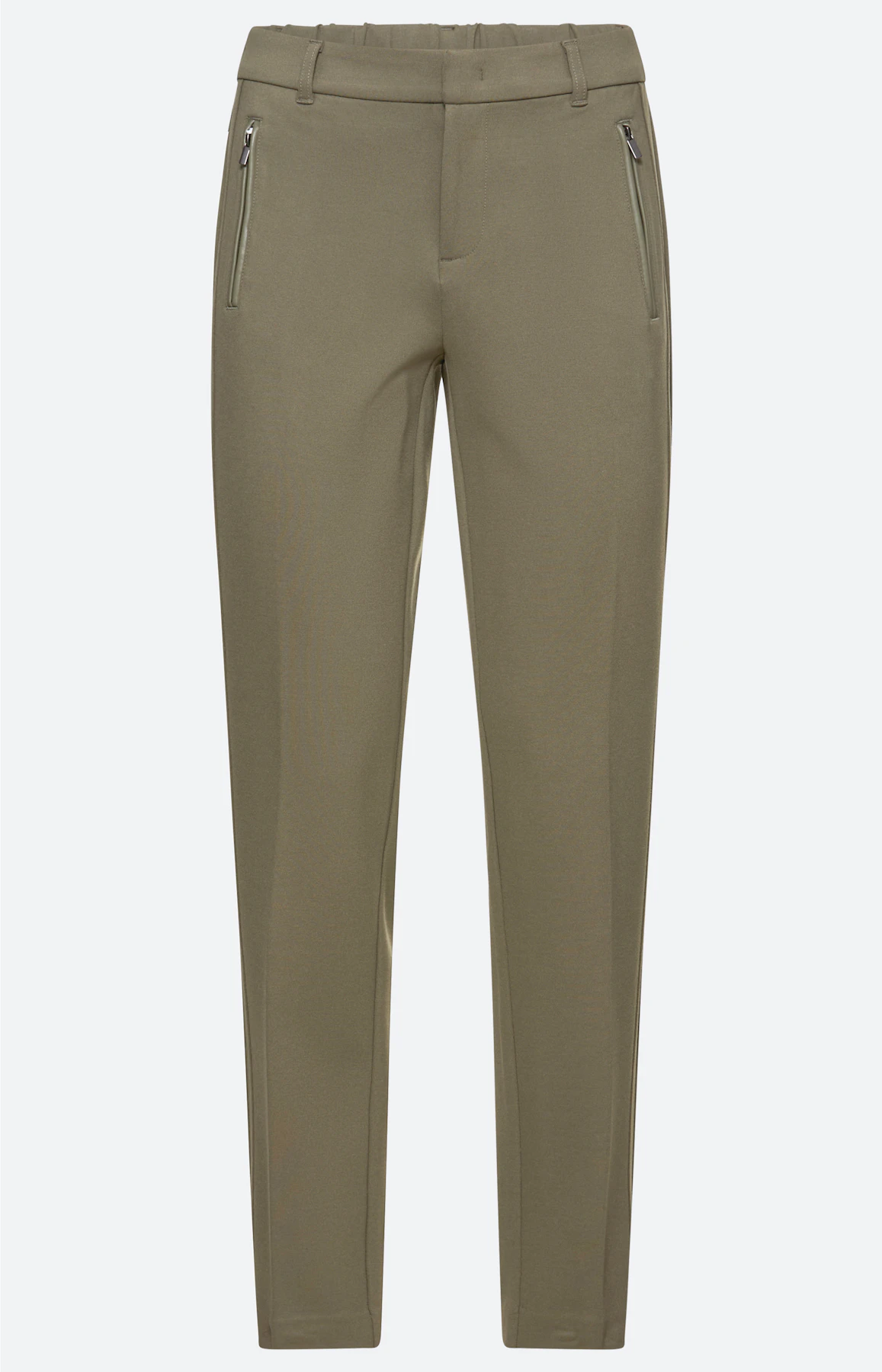 Broek van jersey 30 inch, kaki