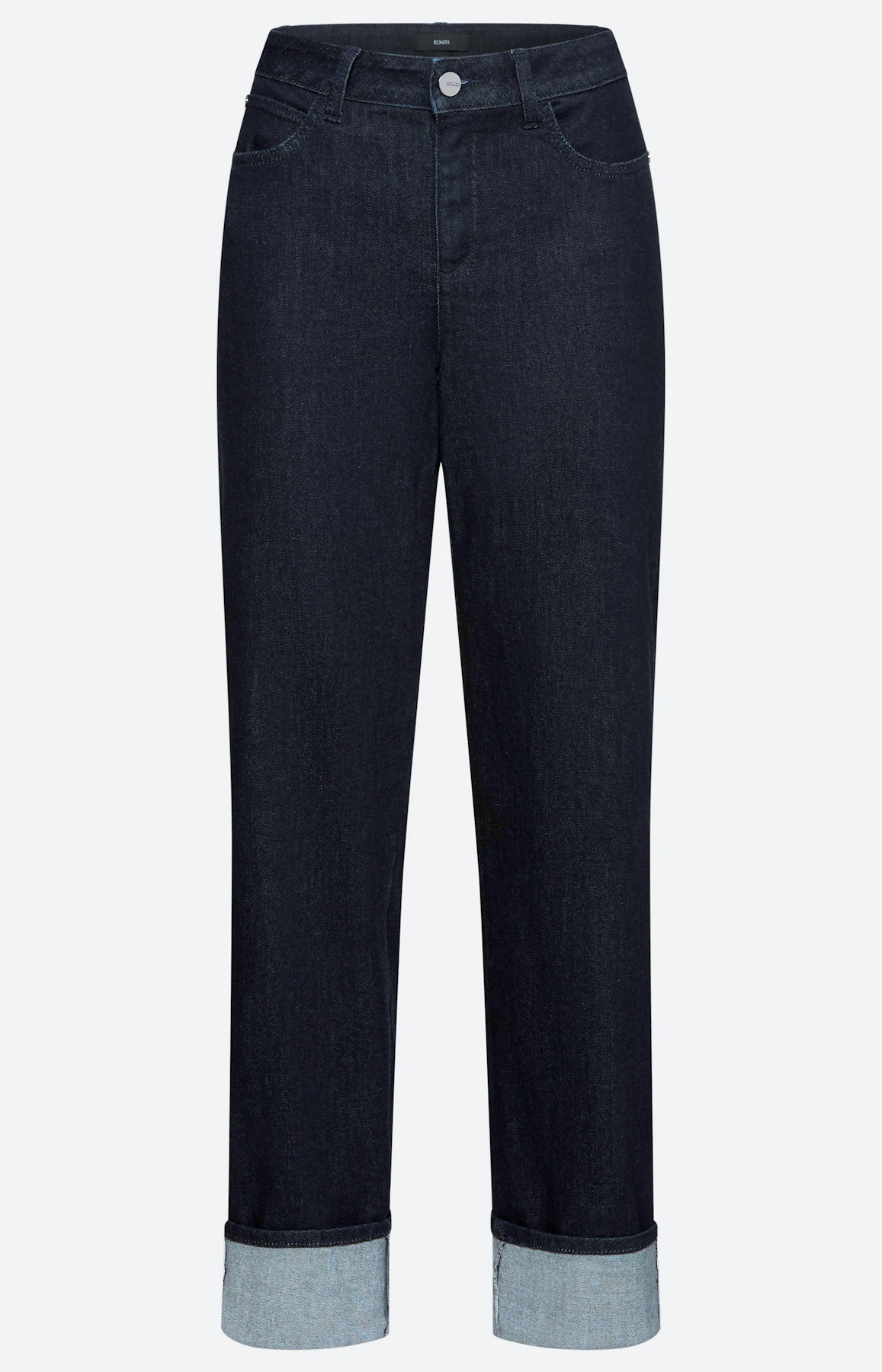 Jeans, wijde pijpen 30 inch, dark denim