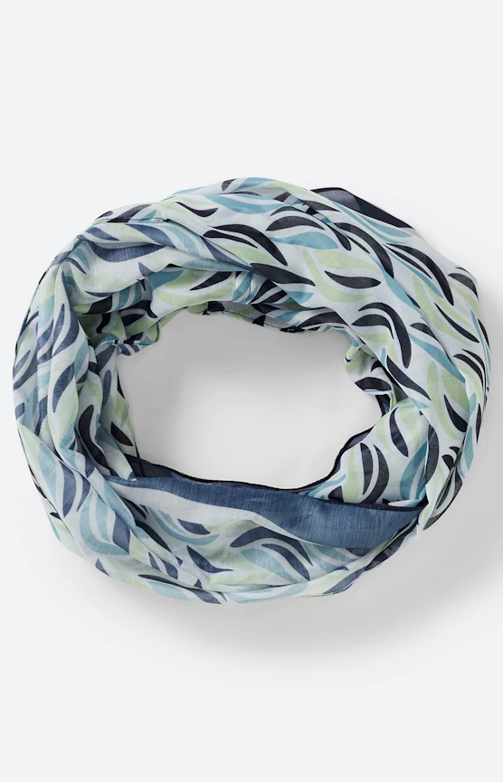 Colsjaal met print all-over, pistache