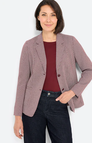 Blazer met structuur, bordeaux
