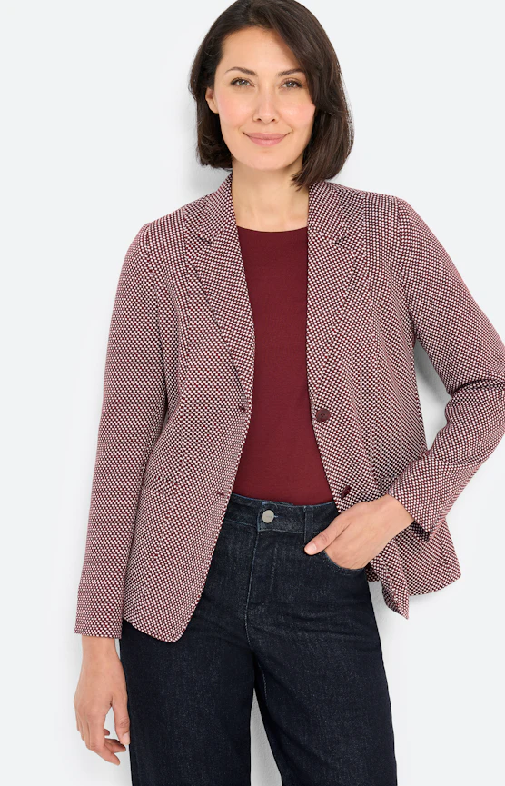 Blazer met structuur, bordeaux
