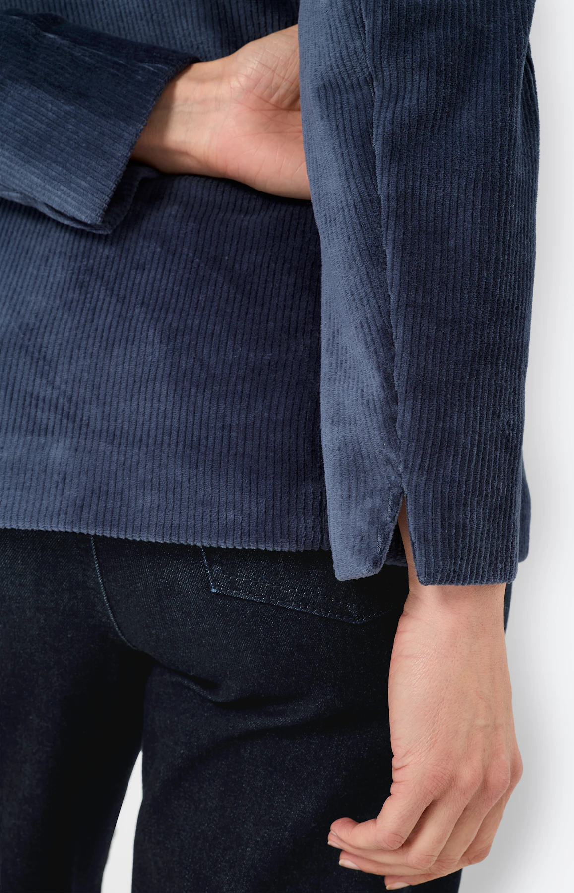Blazer van cord, petrol