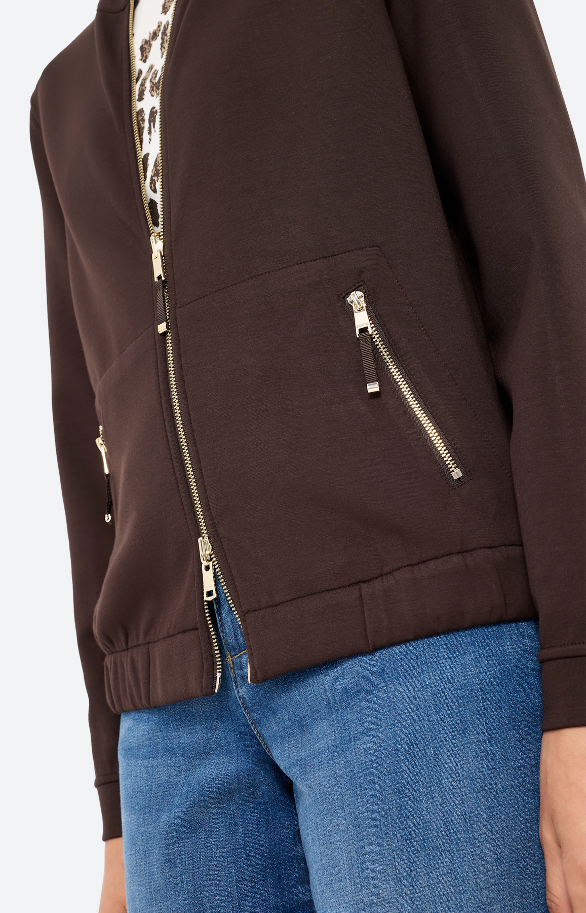 Aan twee kanten draagbare blazer, bruin