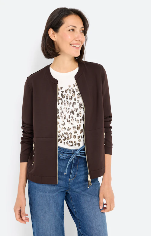 Aan twee kanten draagbare blazer, bruin