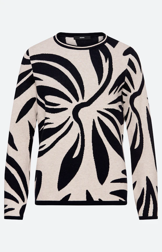 Pullover mit Jacquardmuster, sand