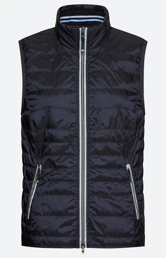 Bodywarmer met een opstaande kraag, navy