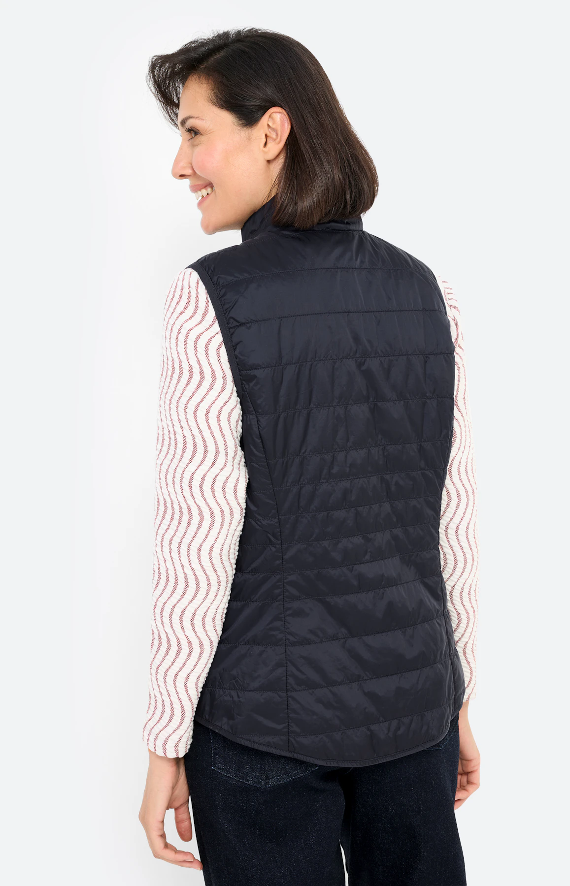 Bodywarmer met een opstaande kraag, navy